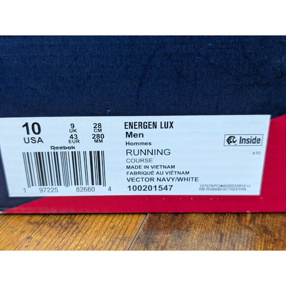 Reebok Energen Lux Shoe sz 10 MensVector Navy/White Running Training 100201547 main image 2